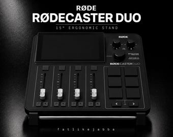 RØDECaster Duo Stand | Audio Mixer Riser | Ergonomic Desktop Holder | Podcast Setup | Studio desk