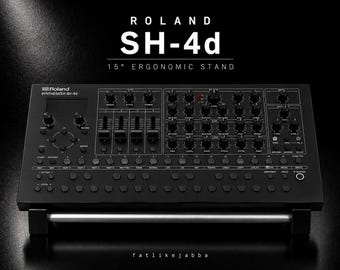 Roland SH-4d Stand | Synthesizer Riser | Ergonomic Desktop Holder | Music Production Setup | Studio desk