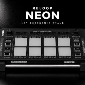 Reloop Neon Stand | DJ Controller Holder | Ergonomic Desktop Riser | DJ Setup | Studio Desk