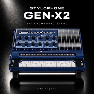 Stylophone Gen X-2-stativ | Synthesizerhållare | Ergonomisk skrivbordsförhöjare | Ljuddesign