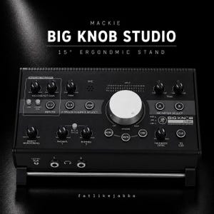 Mackie Big Knob Studio Stand | Audio Interface Holder | Ergonomic Desktop Riser | Recording & Monitoring