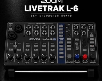 Zoom LiveTrak L-6 Stand | Mixer Risers | Ergonomic Desktop Holder | Recording Setup | Studio desk