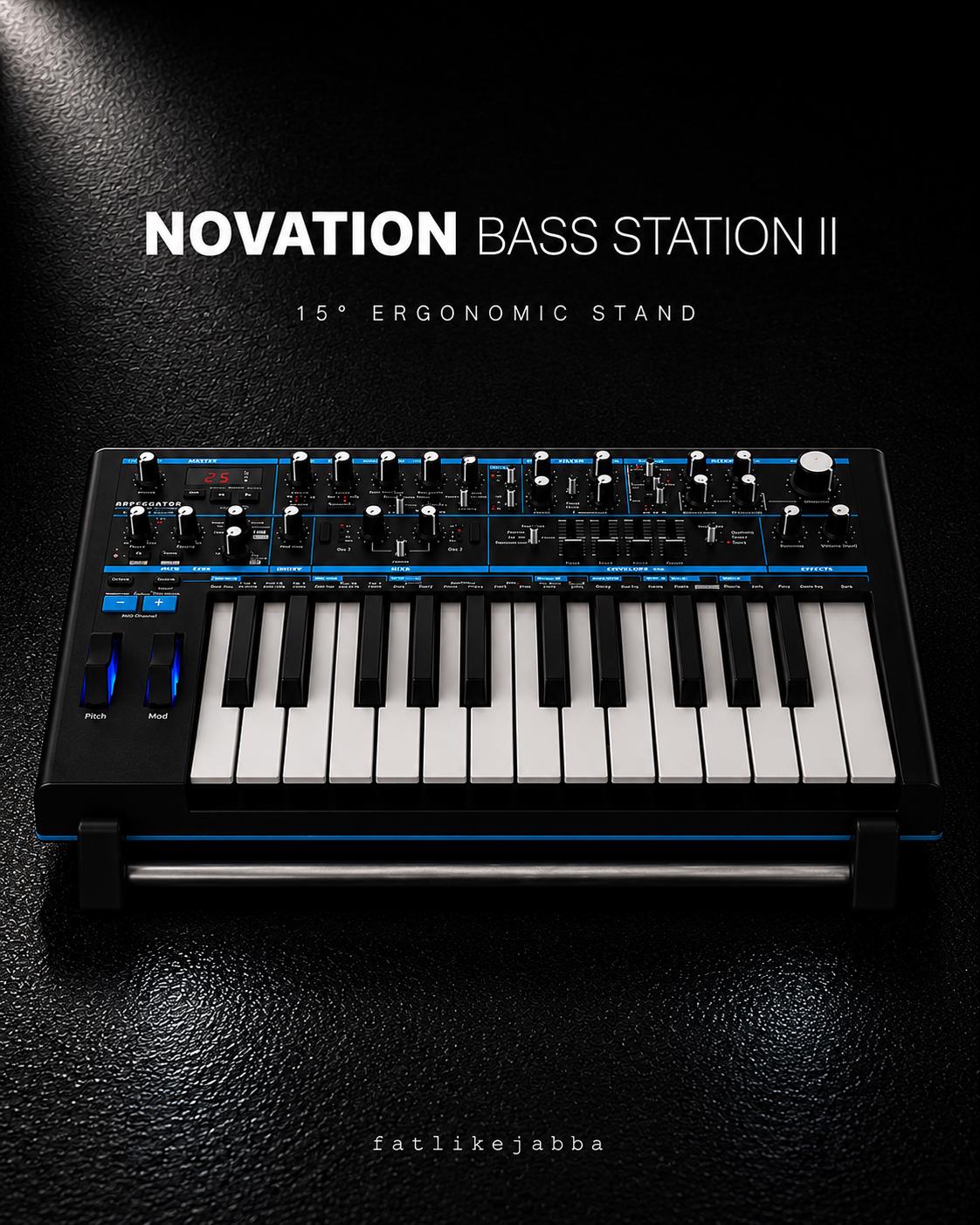 Novation Bass Station II | Premium 15 Degree Synth Stand for Bass
