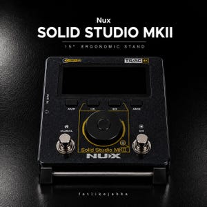 NUX Solid Studio MKII Stand | Effects & Preamp Holder | Ergonomic Desktop Riser | Studio Setup