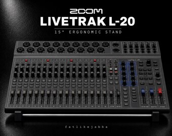 Zoom LiveTrak L-20 Stand | Mixer Risers | Ergonomic Desktop Holder | Recording Setup | Studio desk