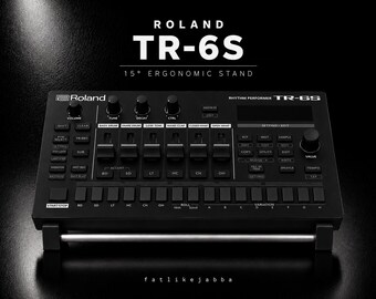 Roland TR-6S Stand | Drum Machine Risers | Ergonomic Desktop Holder | Music Production Setup | Studio Gear