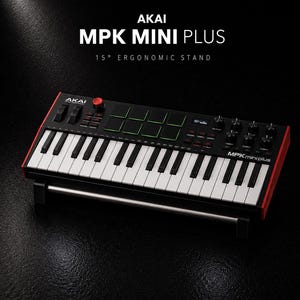 Akai MPK Mini Plus Stand | MIDI Controller Riser | Ergonomic Keyboard Holder | Music Production Setup | Desk Setup