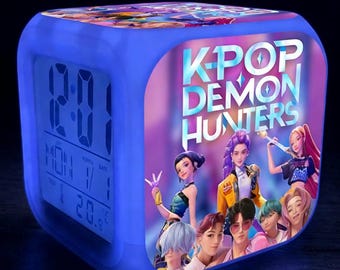 K-Pop Demon Hunters LED Alarm Clock – Kids' Night Light