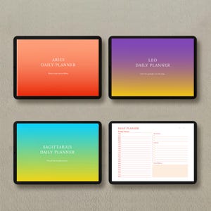 Fire Zodiac Daily Planner, Aries Leo Sagittarius, Ipad Planner