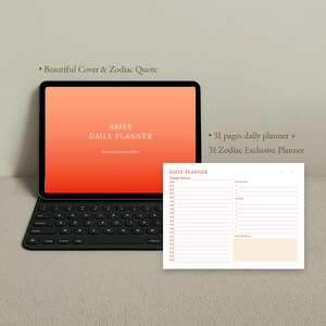 Aries Daily Planner, Ipad Planner, Zodiac March & April