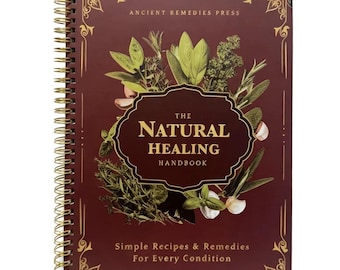 Natural Healing Guide spirale bond herbal book with recipes for health