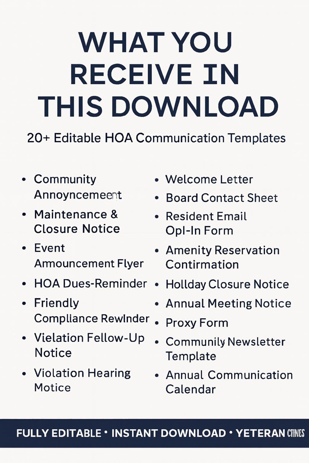 HOA Communication Pack - Etsy