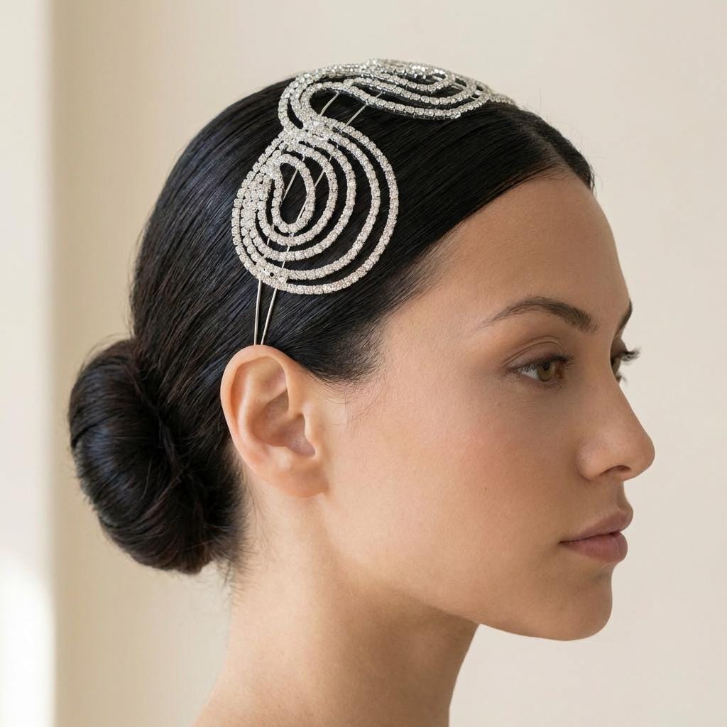 Jexine Fascia per capelli anni '20, da donna
