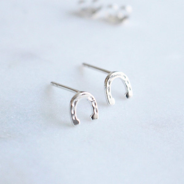 Silver Horseshoe Earrings Etsy