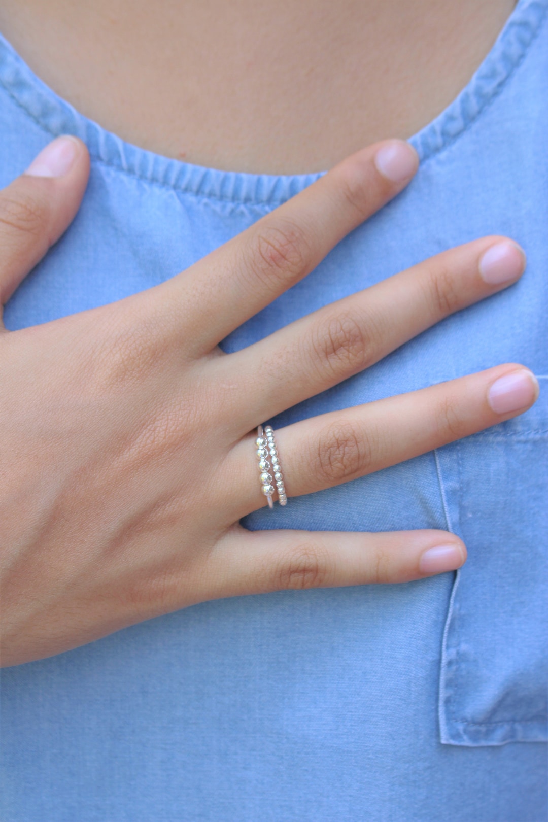 Silver Fidget Ring 925 Silver Ball Ring Sterling Silver Etsy
