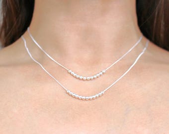 Sterling Silver Ball Necklace | Minimalist Everyday Jewelry