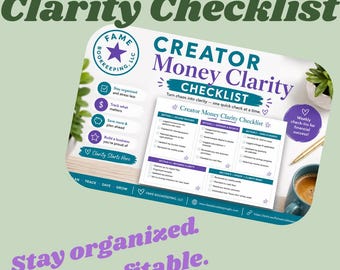 Creator Money Clarity Checklist | Weekly Money Reset for Creators & Small Business Owners
