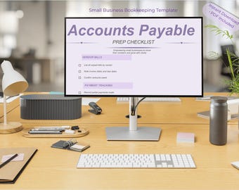 Accounts Payable Checklist DIGITAL DOWNLOAD A workflow sheet for small businesses
