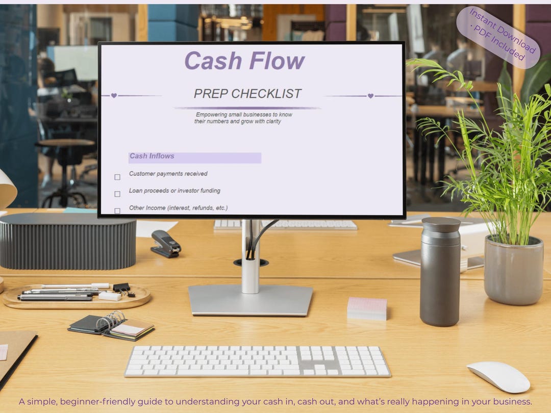 Cash Collection Checklist Cash Flow Prep Checklist | Small Business Financial Clarity Tool (PDF ...