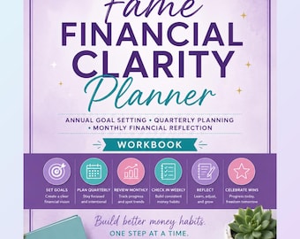 The Fame Financial Clarity Planner™ Digital download PDF
