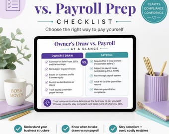 Owner's Draw V. Payroll Prep Checklist