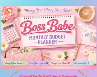 Boss Babe Monthly Budget Planner | Finance Tracker for Women Entrepreneurs (Digital Download)