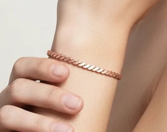 ツイスト銅ヒーリングブレスレット、抗関節炎銅カフ、銅テンソルリストバンド、銅ウェルネスギフト、銅テンソルバンドブレスレット