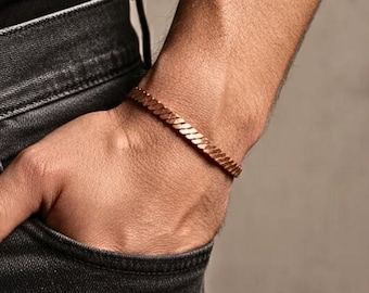 Pulsera de cobre puro, brazalete curativo de cobre, pulsera tensora de cobre macizo, pulsera curativa de cobre crudo, brazalete curativo, banda tensora de cobre