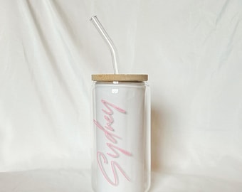 Name Glasbecher, Glastasse, Big Little, Geschenk