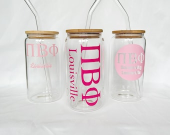 Sorority Becher mit Schule, Glastasse, Big Little, Geschenk