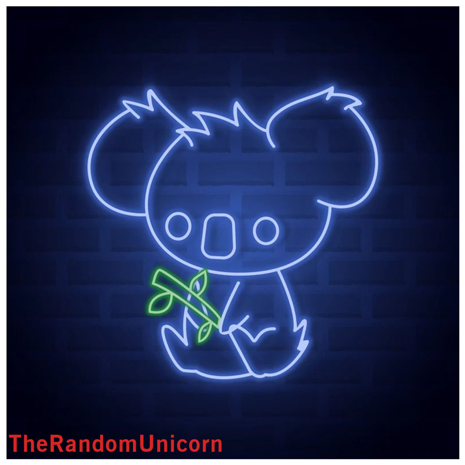 Koala Neon Sign Cute Koala Art Neon Light Koala Neon Led Etsy