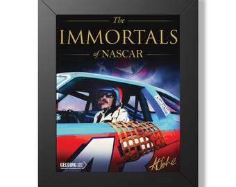 Immortals of NASCAR Framed Vertical Poster | Retro Racecar Driver Wall Art