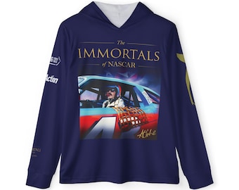 Immortals of NASCAR Book Cover Hoodie (Blue) | Racing Legends List