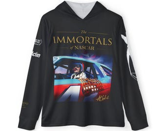 The Immortals of NASCAR Book Cover Hoodie (Black) | Racing Legends List