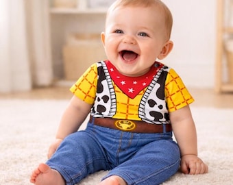 Zestaw kostiumowy kowboja szeryfa dla niemowląt, strój dla niemowląt w stylu western, kombinezon do przebrania