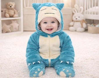 Kombinezon w kratkę dla niemowląt w stylu kimona, kostium inspirowany anime, kostium cosplay dla niemowląt z kapturem