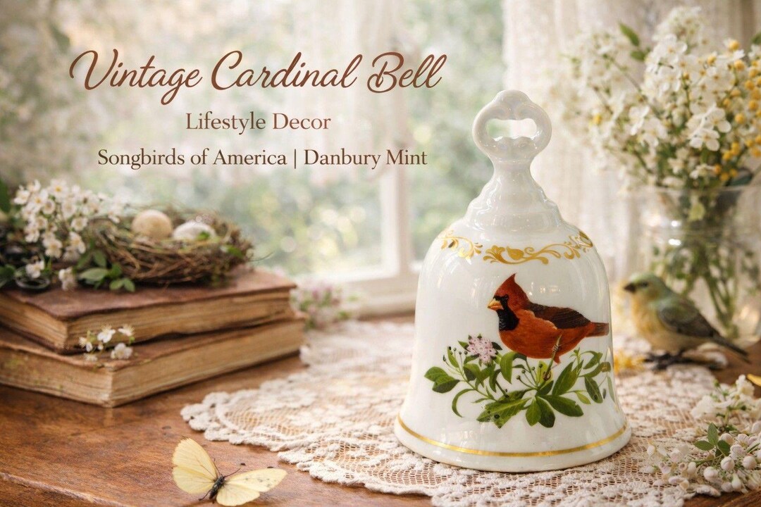 Danbury Mint Cardinal Bell Songbirds of America Audubon West Germany ...