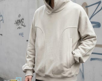 Oversized Hooded Sweatshirt | Casual Loose Pullover Jacket | Daily Wear | Minimal Streetwear Style