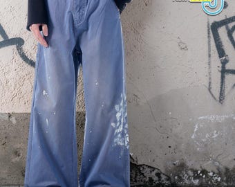 Graffiti Denim Pants | Loose Straight Leg Jeans | Daily Wear | Y2K Streetwear Style