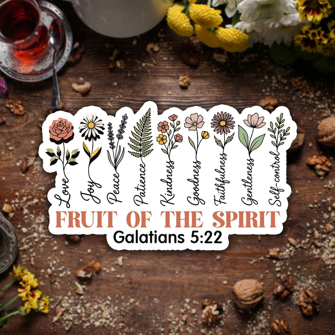 Fruit of the Spirit Sticker Galatians 5:22 Christian Faith Vinyl Decal ...