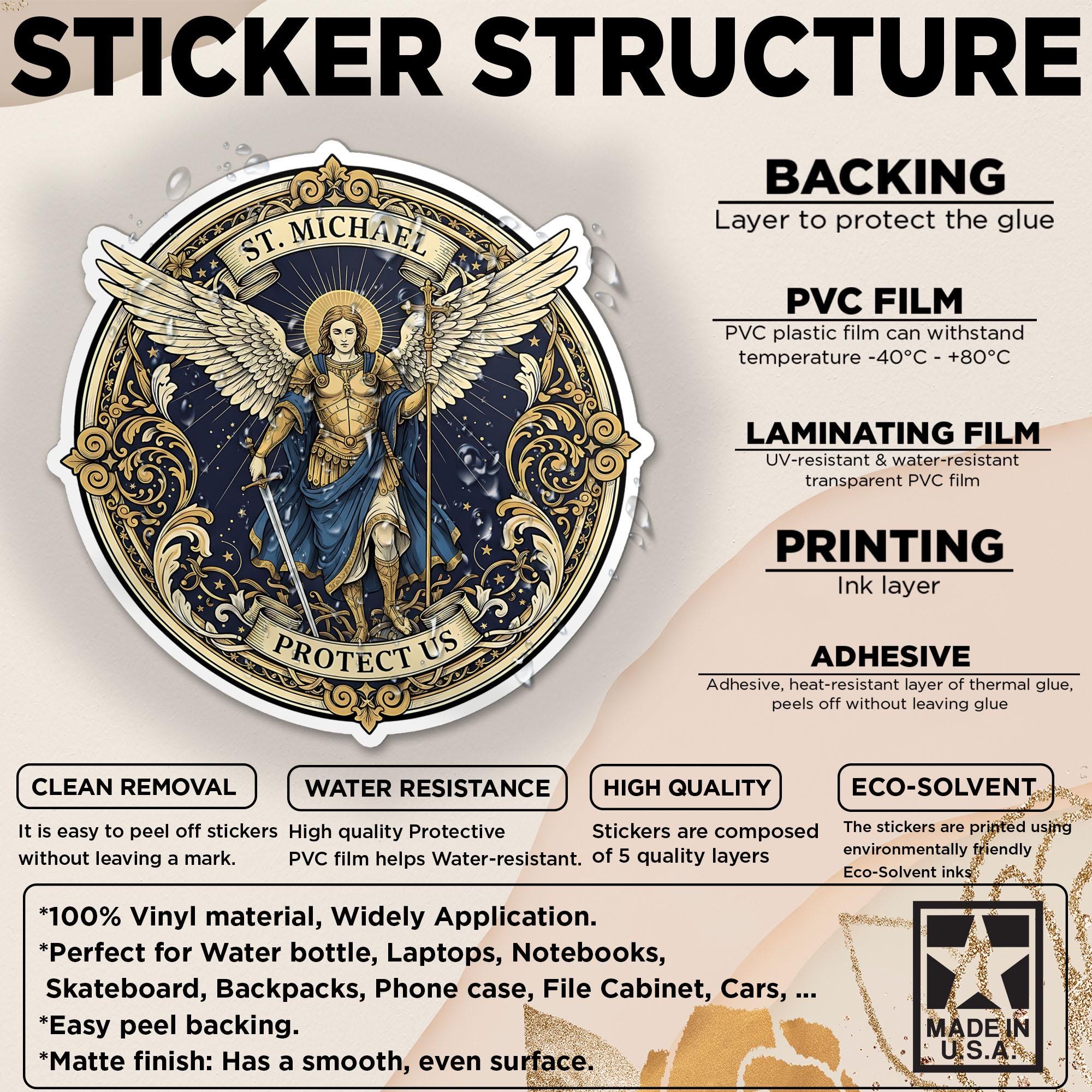 St Michael Sticker Archangel Michael Catholic Sticker Saint Michael ...