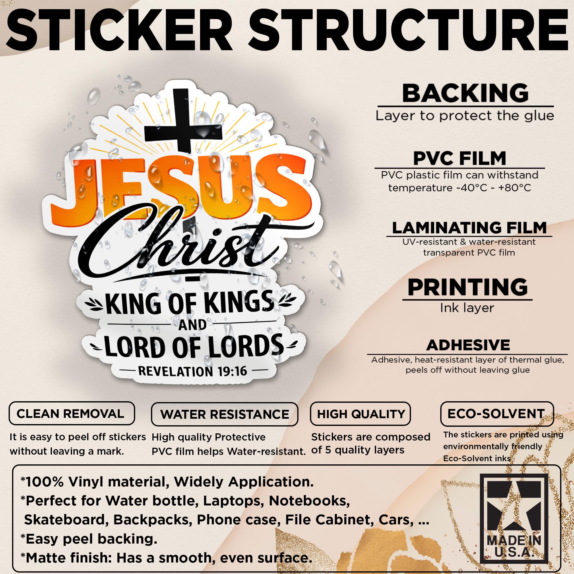 Jesus Christ King of Kings and Lord of Lords Sticker Christian Faith ...