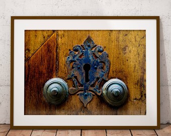 Cuba Impresión de la puerta, Arte de la pared de La Habana Vieja, regalo de Wanderlust, decoración de la oficina del hogar, restauración de la historia, arte de la sala de estar arquitectónica, envío gratis