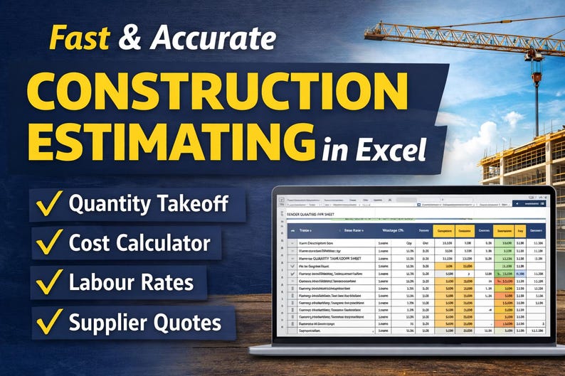 Construction Quantity Takeoff Spreadsheet | Builder Estimating ...