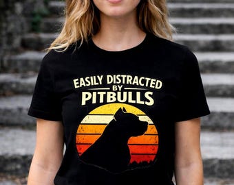 Pitbull Owner Shirt Funny Dog Lover Tee Retro Pet Graphic Gift
