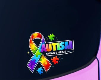 Autism Awareness Car Decal | Neurodiversity Support Ribbon Sticker