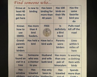 Kennismakingsactiviteit vogelbingo