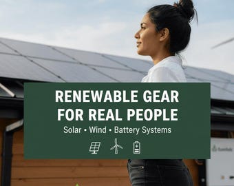 Renewable Gear Reference Sheet | Essential Equipment for Home & Mobile Energy Systems | PDF Download