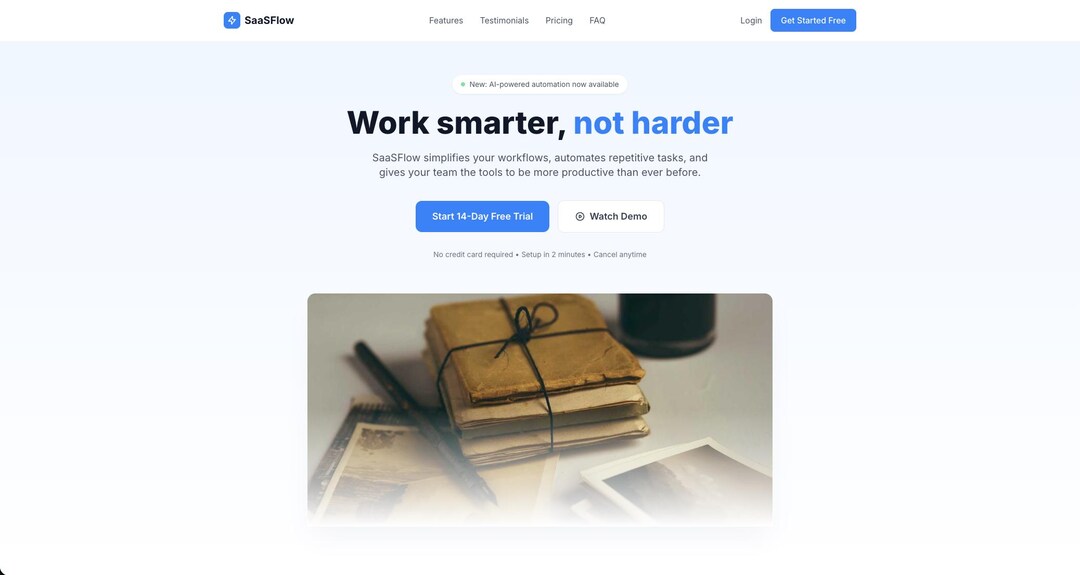 Saas Landing Page Template, Tailwind CSS Website Template, HTML ...