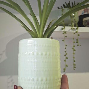 Handmade Ceramic Planter - Textured Pottery Vase, Multi-Use Container